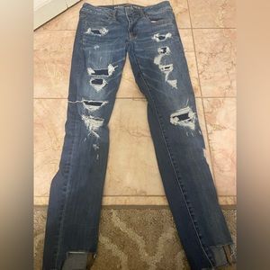 American eagle ripped stretch jeans